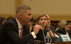 img_2427cropped NSAC member General Michael Hagee testifies before the US House Committee on Foreign Affairs as USGLC co-president Nancy Lindborg looks on.