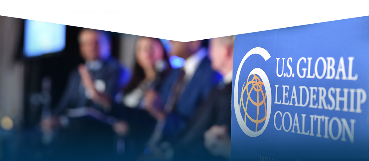 image block of USGLC logo and people attending a USGLC conference behind the text ''More Exciting Speakers TO BE ANNOUNCED!''